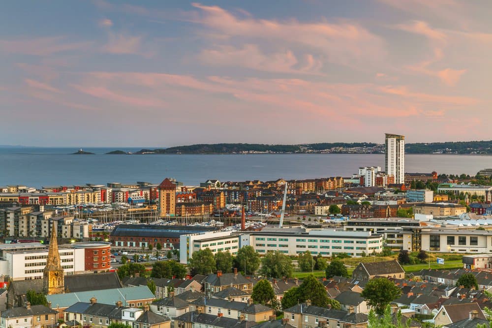 Swansea at sunset